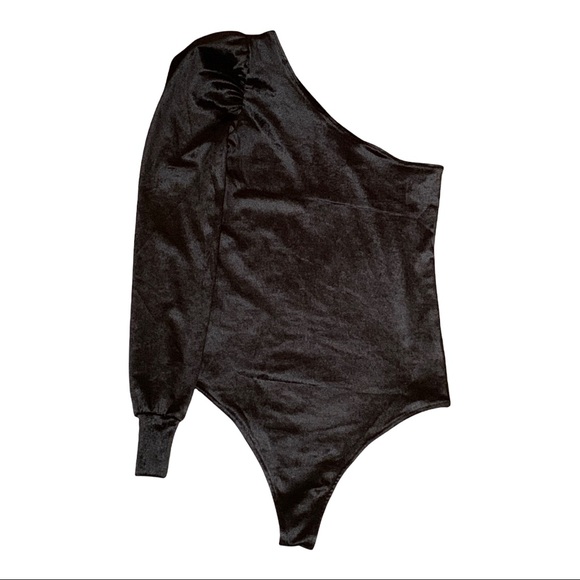 Match My Energy Velvet Bodysuit- Black, Size Small - Picture 11 of 13